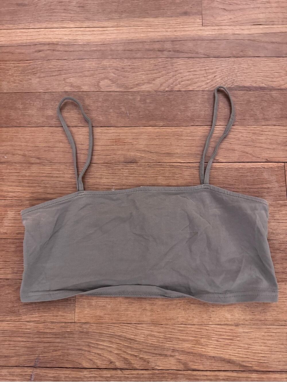 H&M Women's Slate Grayish Green Cropped Cami Tank Top - Size M
b76